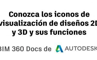 Conozca los iconos de visualización de diseños 2D y 3D y sus funciones