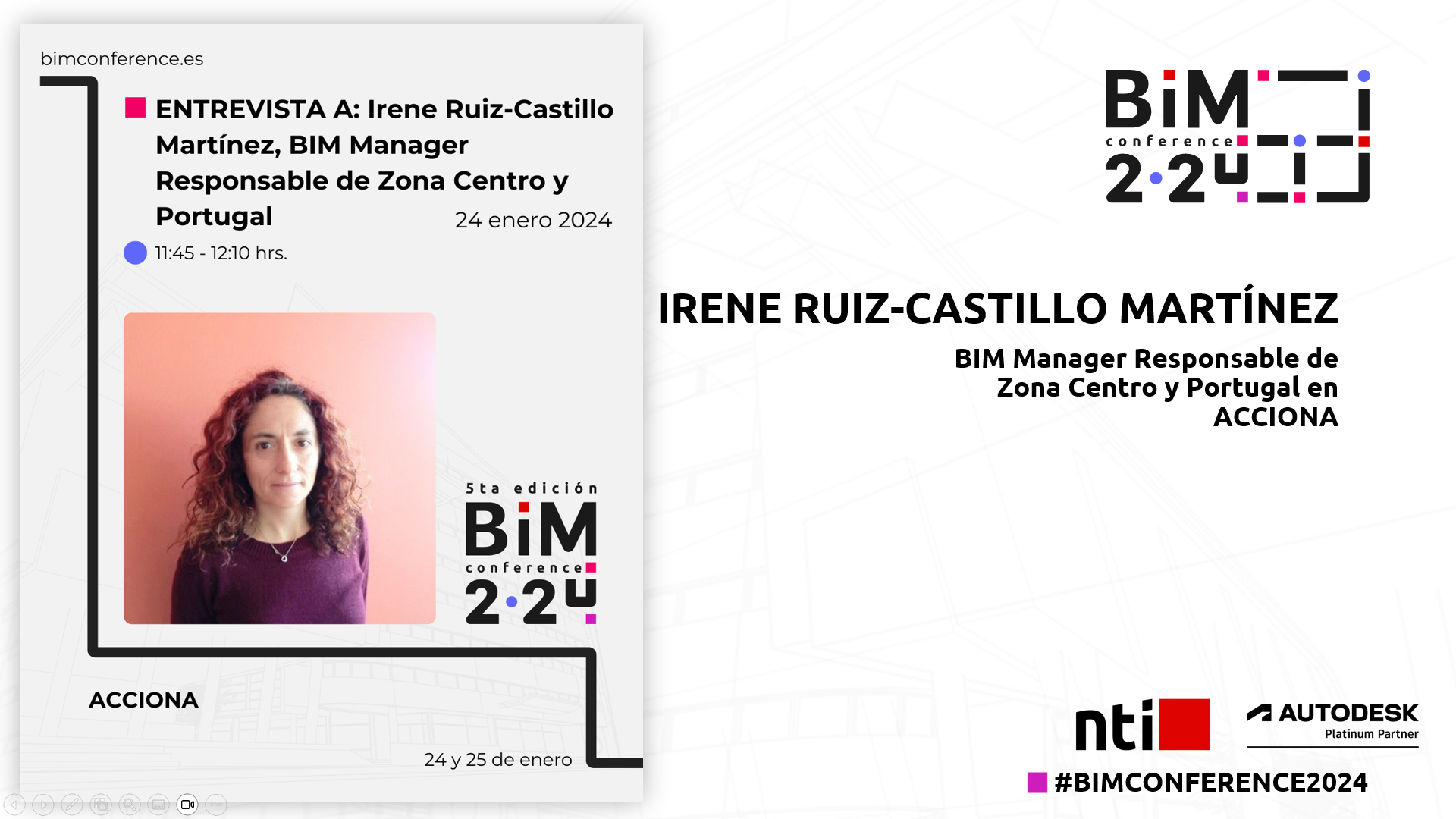 Entrevista a Irene Ruiz-Castillo Martínez, BIM Manager Responsable de Zona Centro y Portugal en ACCIONA Entrevista a Irene Ruiz-Castillo Martínez, BIM Manager Responsable de Zona Centro y Portugal en ACCIONA