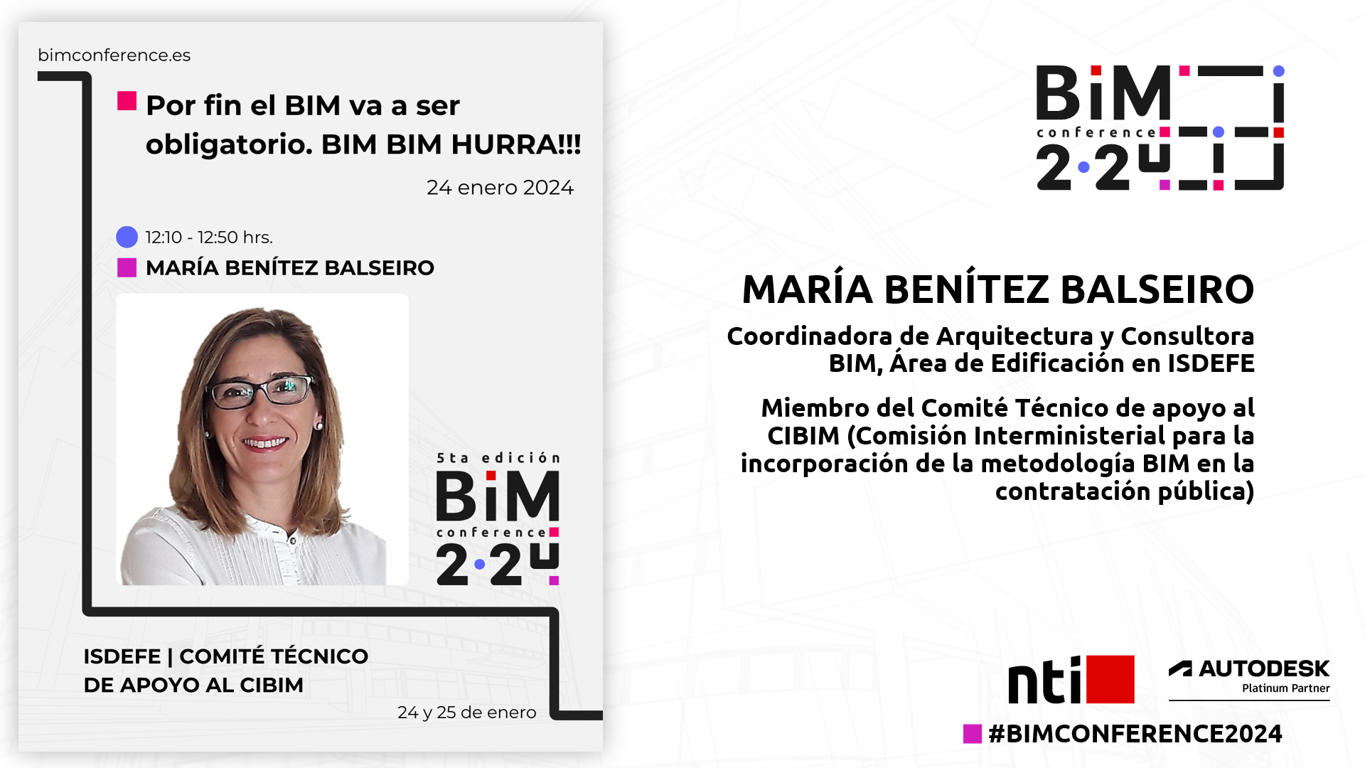 Por fin el BIM va a ser obligatorio. BIM BIM HURRA!!! | María Benítez Balseiro | ISDEFE | CIBIM (Comisión Interministerial para la incorporación de la metodología BIM en la contratación pública) Por fin el BIM va a ser obligatorio. BIM BIM HURRA!!! | María Benítez Balseiro | ISDEFE | CIBIM (Comisión Interministerial para la incorporación de la metodología BIM en la contratación pública)