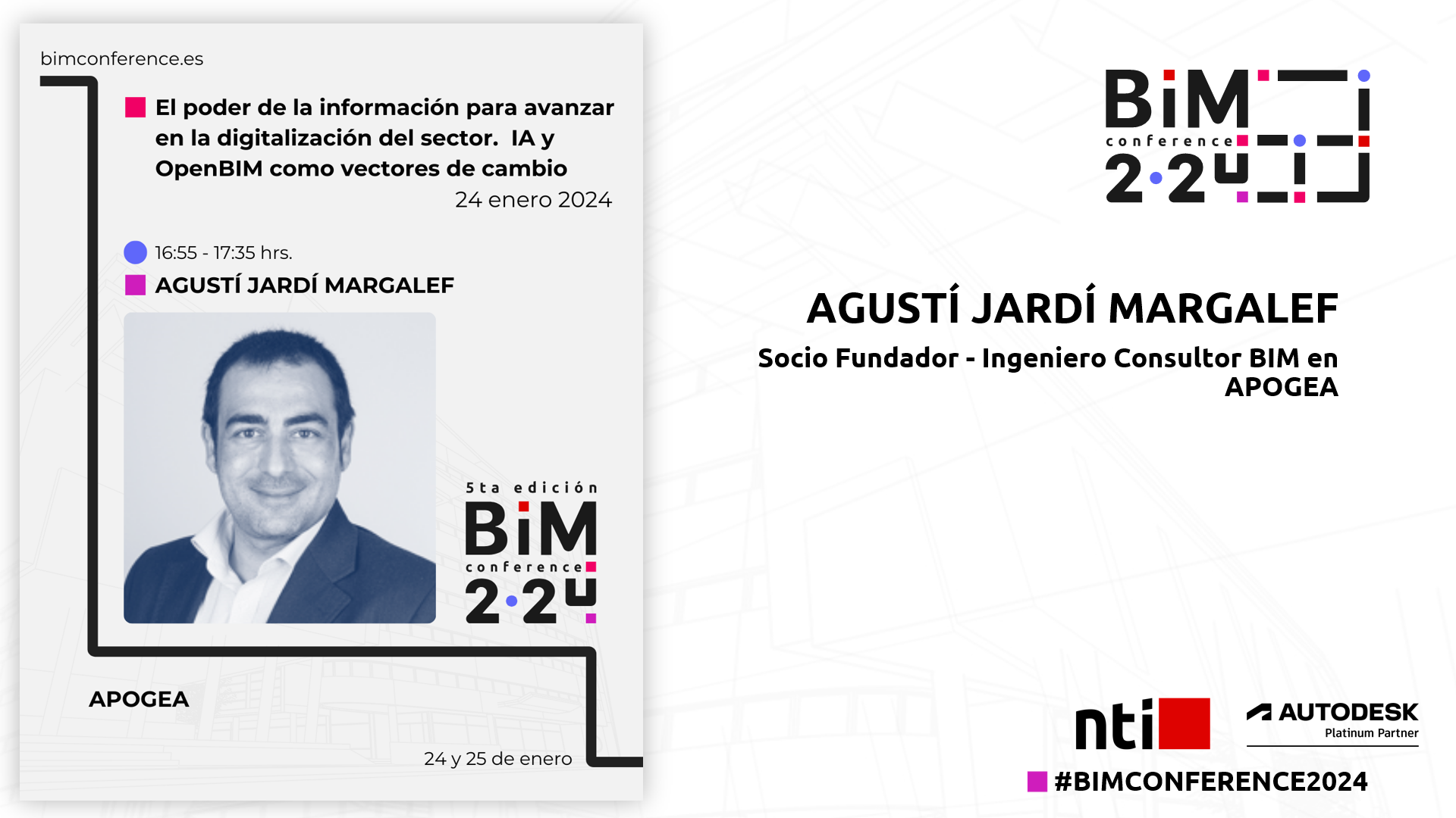 El poder de la información para avanzar en la digitalización del sector. IA y OpenBIM como vectores de cambio | Agustí Jardí Margalef | APOGEA El poder de la información para avanzar en la digitalización del sector. IA y OpenBIM como vectores de cambio | Agustí Jardí Margalef | APOGEA